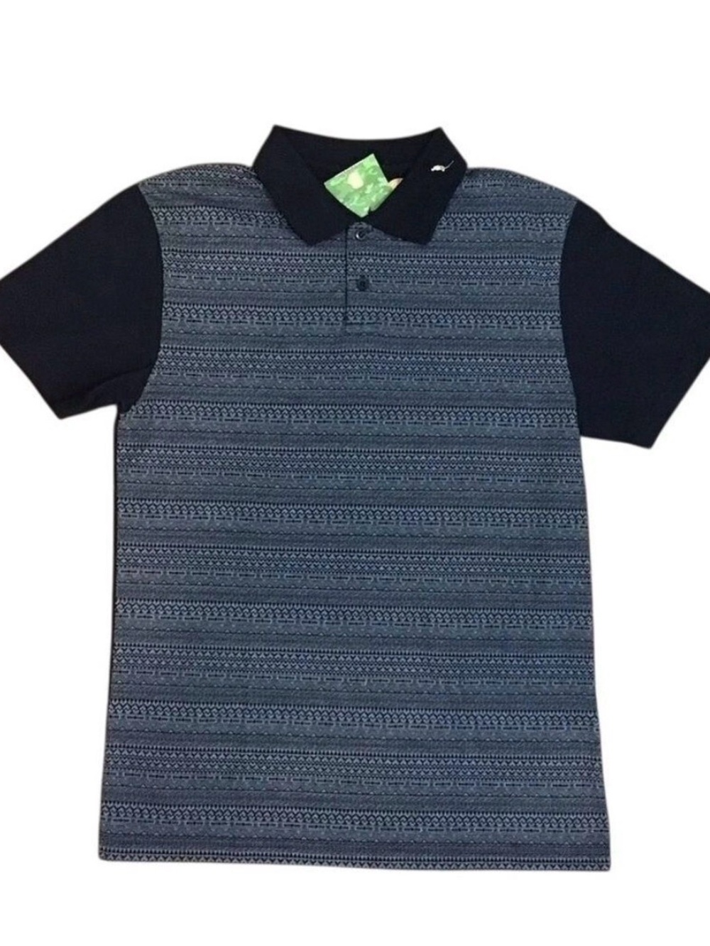 NewBENCH men shirt polo vintage style slim fit short sleeve color block med/lar
